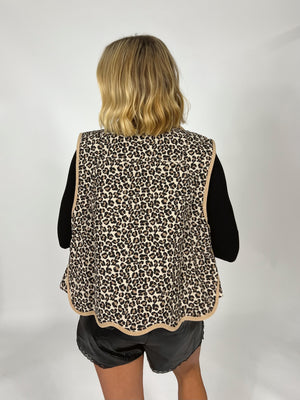 Leopard Quilted Vest