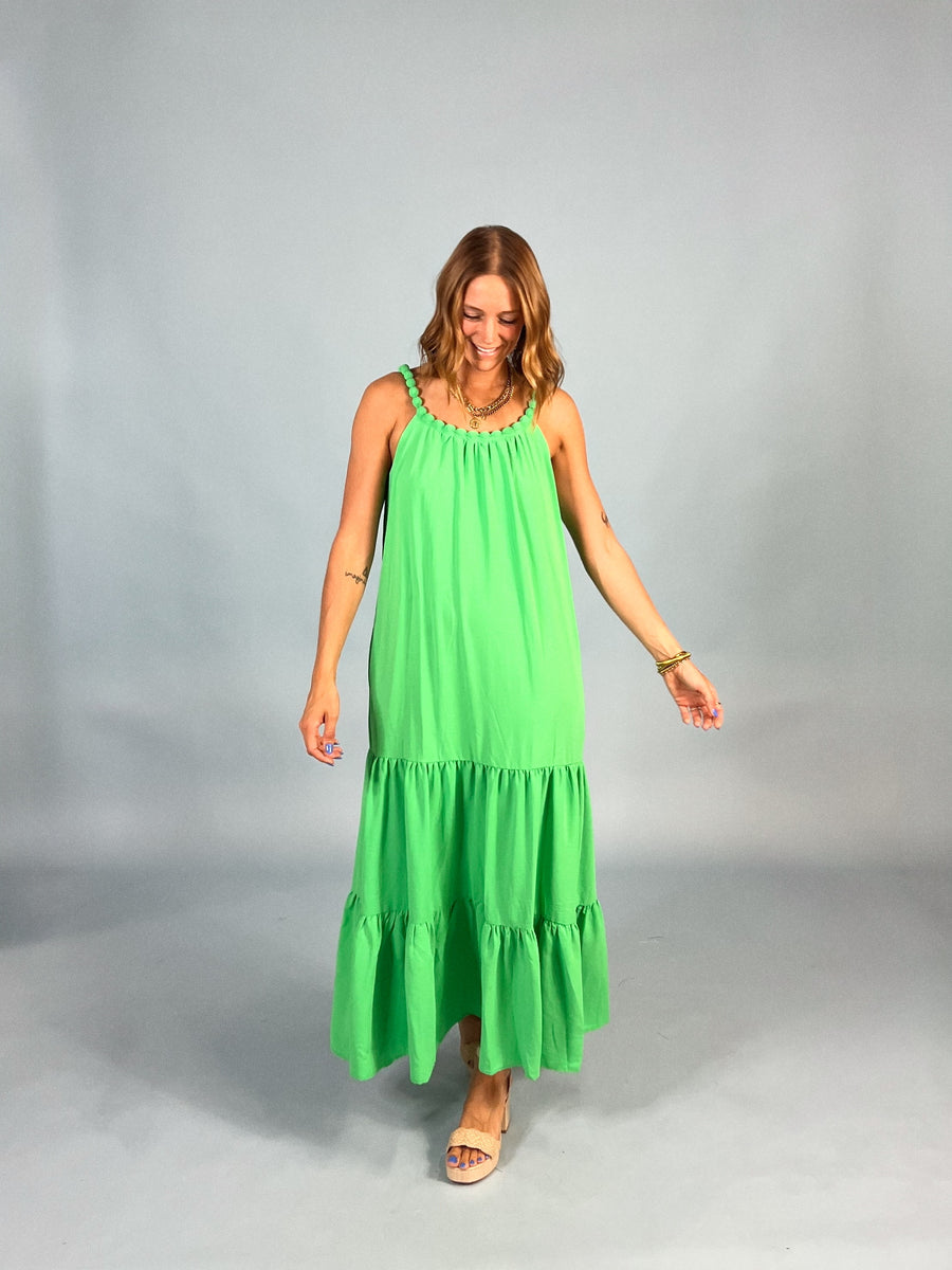 On Vacation Beaded Collar Maxi