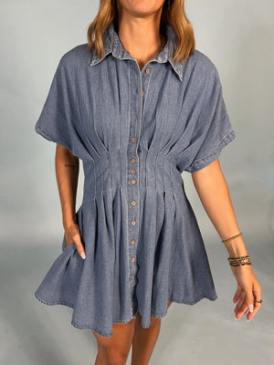 Off The Cuff Denim Dress