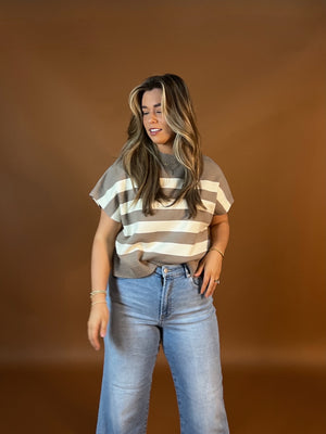 Love Bomb Stripe Sweater Top