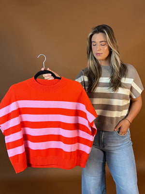 Love Bomb Stripe Sweater Top