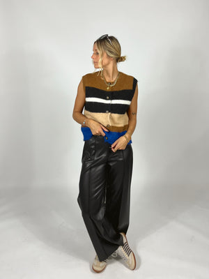Rebel Pintuck Leather Pants