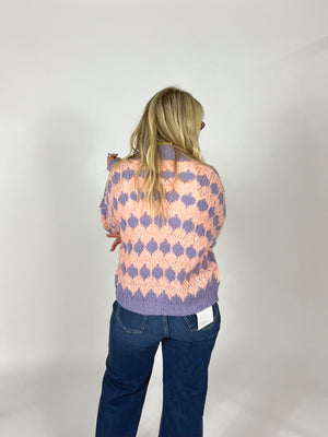 Miki Pink And Purple Cardigan