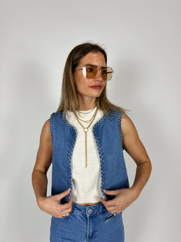 Abby Denim Vest | Wyatt