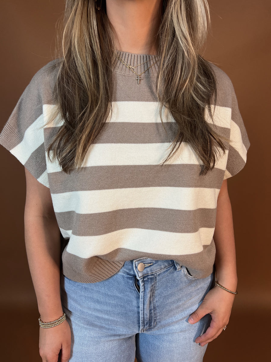 Love Bomb Stripe Sweater Top