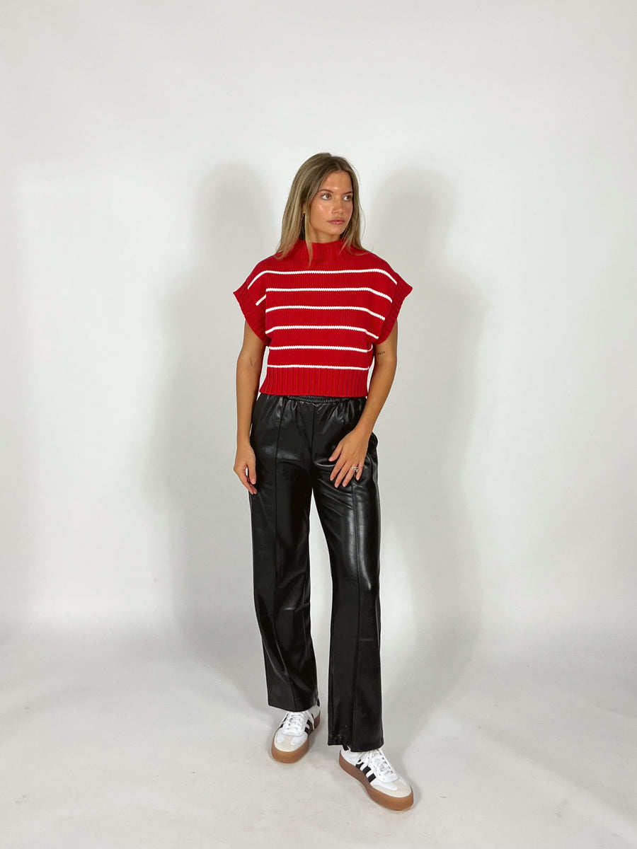 Stand Up Striped Sweater