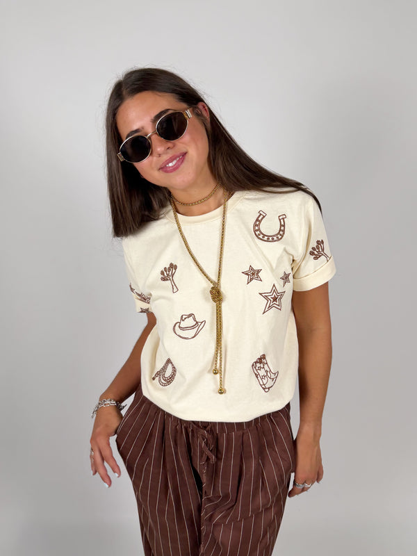 Wild West Embroidered Tee