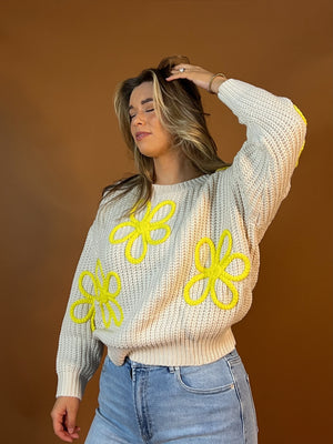 Flower Stitch Sweater