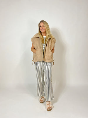 Sherry Sherpa Camel Vest