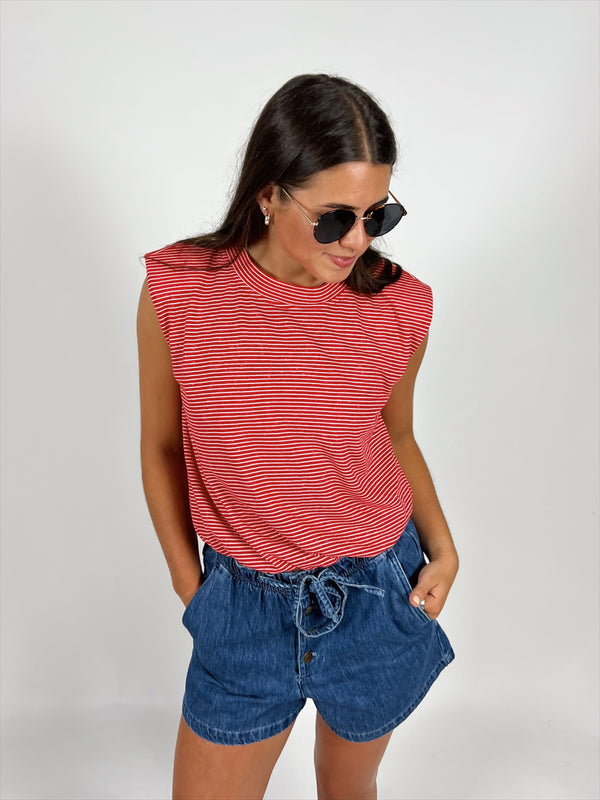 Billie Stripe Bubble Top