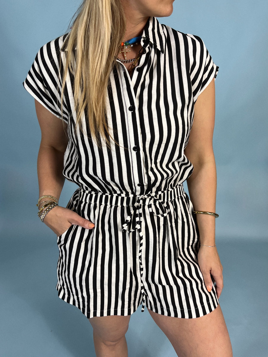 Candice Stripe Romper