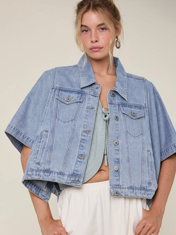 Jean Therapy Poncho Denim Jacket