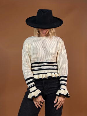 Darling Ruffle Sleeve Sweater