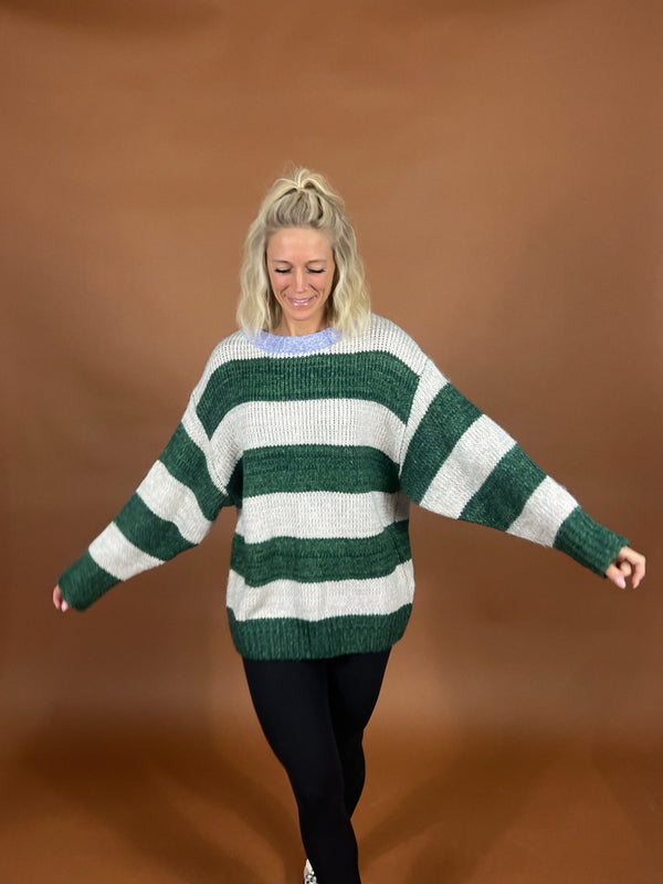 Pine Stripe Pullover Sweater