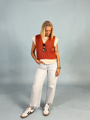 Layered Vest And Tee Duo
