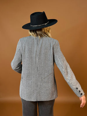 Herringbone Boxy Blazer