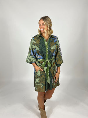 Full Bloom Belted Mini Dress