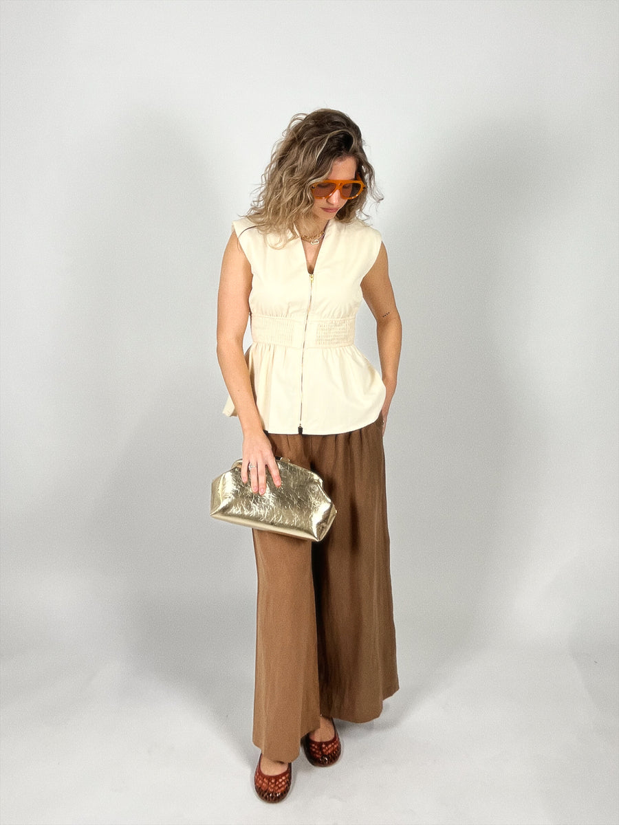 Harlow Gold Zipper Tank