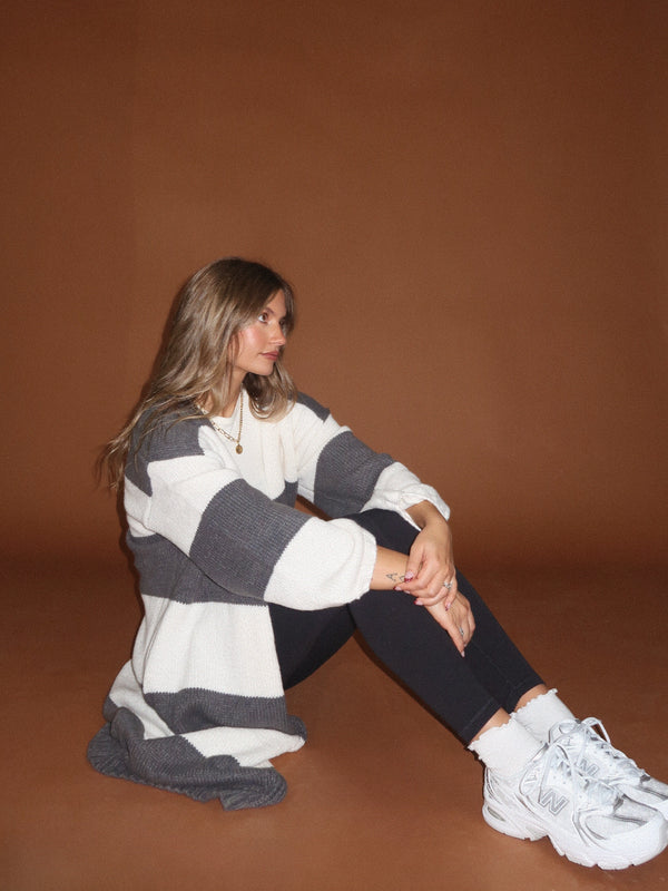 At Ease Stripe Cardigan