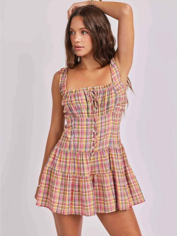 Penny Plaid Romper
