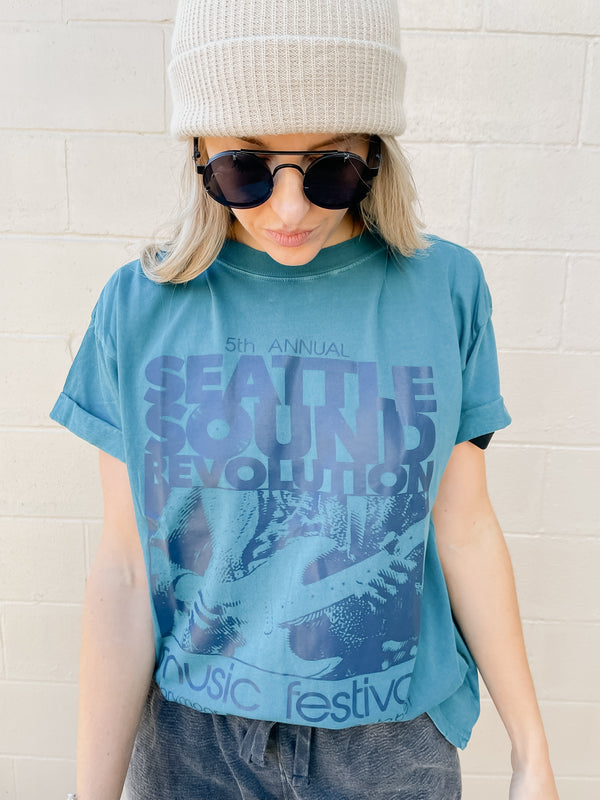 Seattle Sound Revolution Teal Graphic Tee
