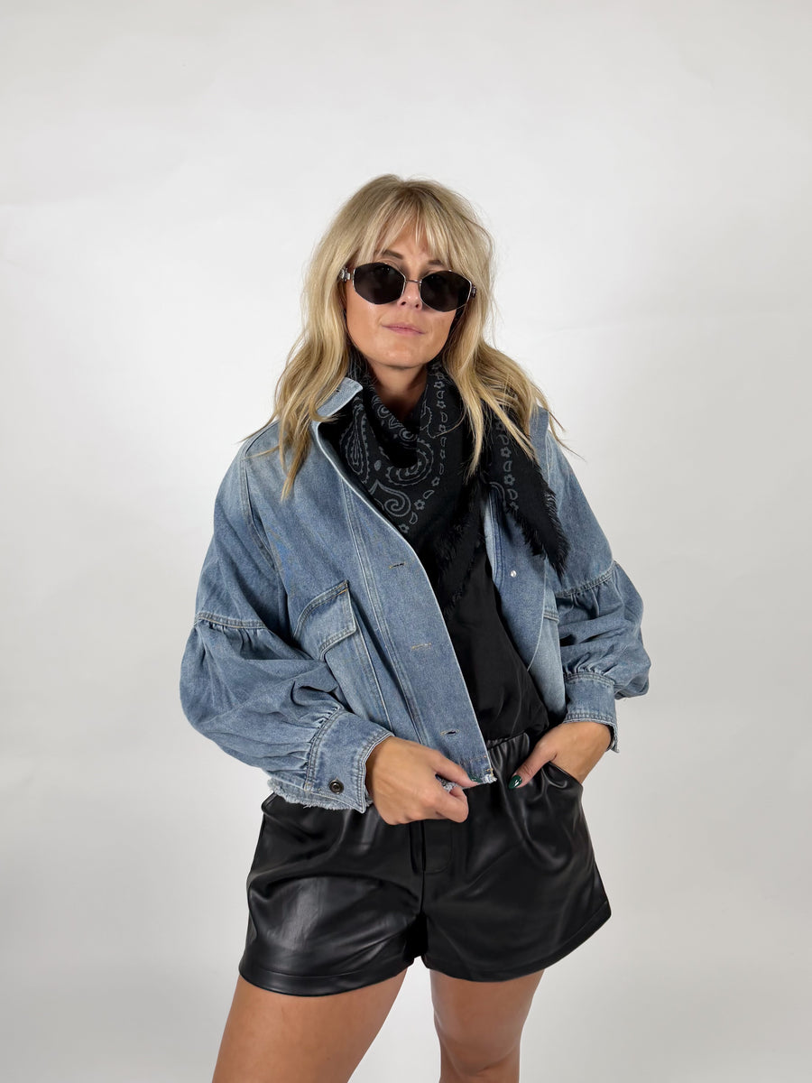 Campbell Balloon Sleeve Denim Jacket
