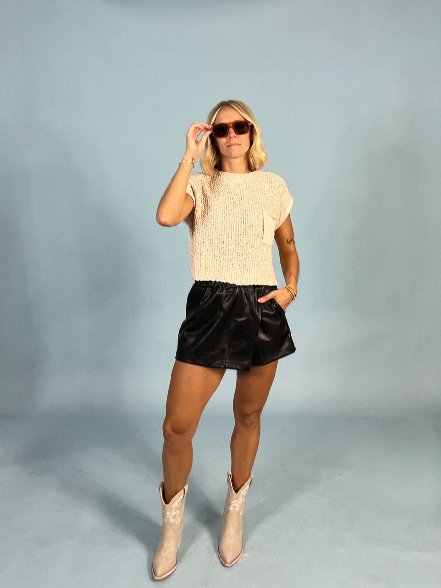 Hot Take Leather Skort