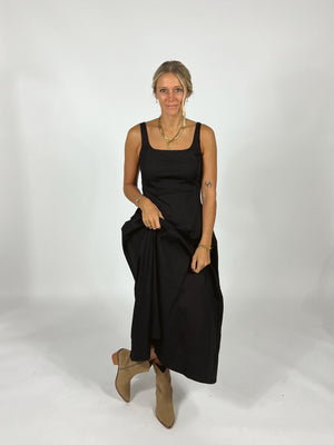 Rowan Black Midi Dress