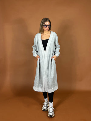 Grey Skies Long Cardigan