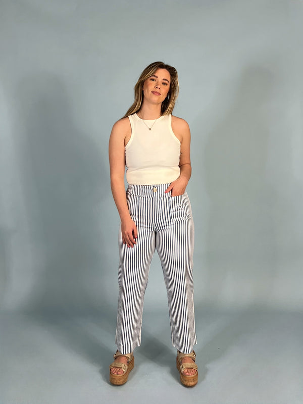 Montauk Stripe High Waist Pants