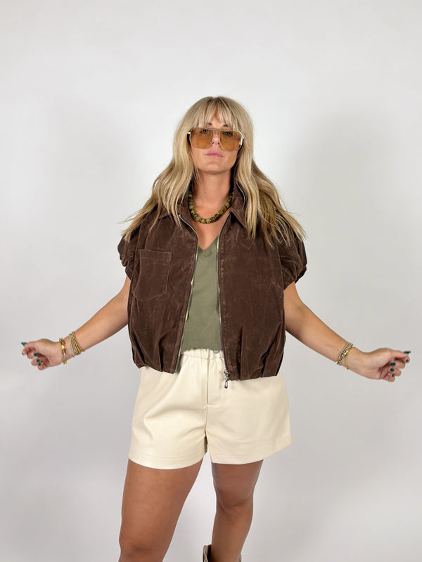Logan Suede Bomber Jacket