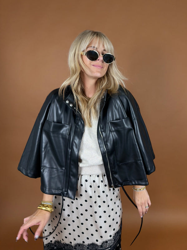 Venice Boxy Leather Jacket
