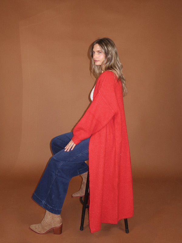 Red-y Or Not Cardigan