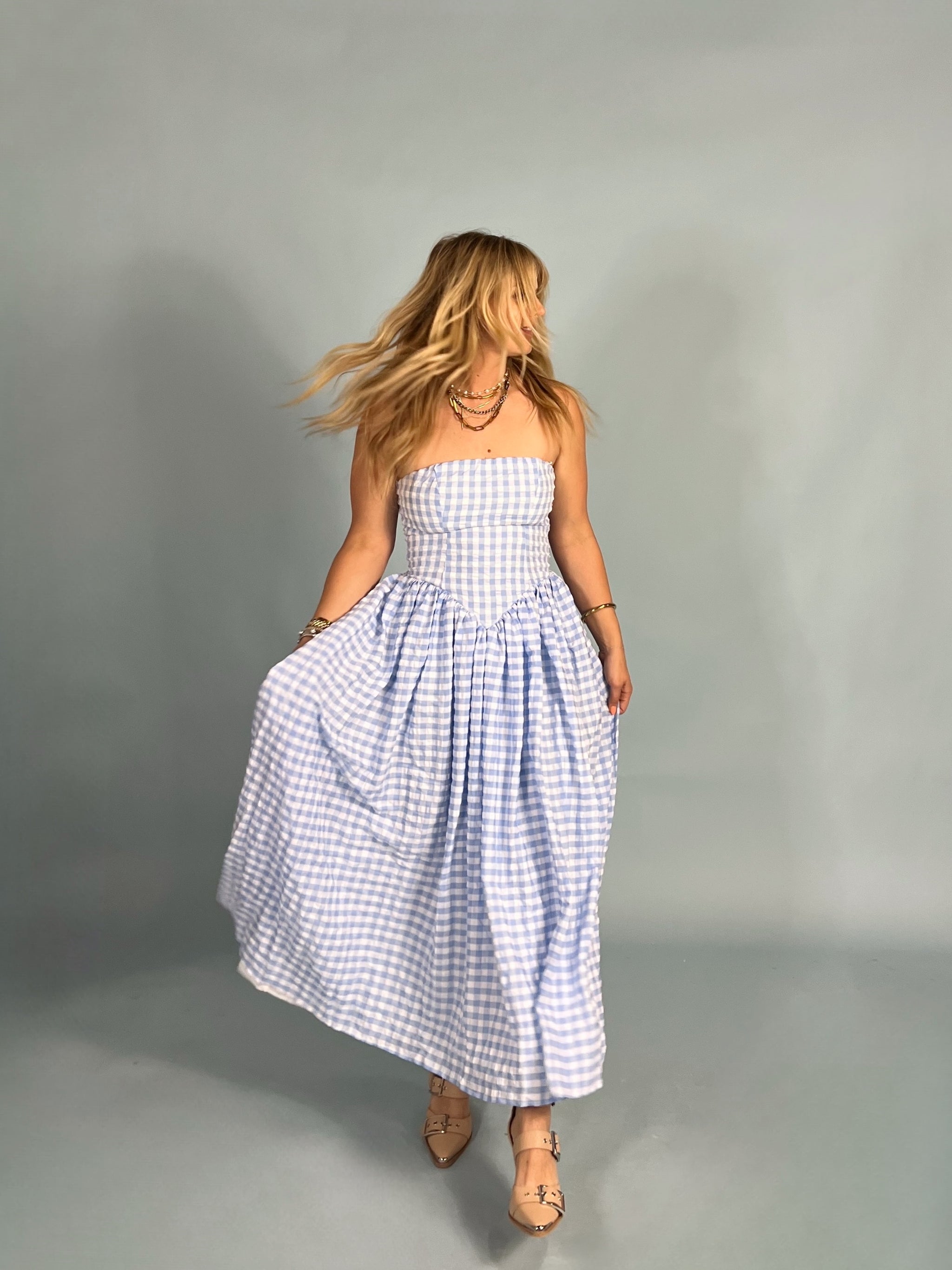 Not Your Baby Blue Gingham Dress Not Your Baby Blue Gingham Dress