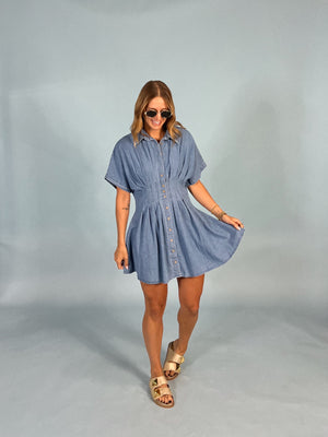 Off The Cuff Denim Dress