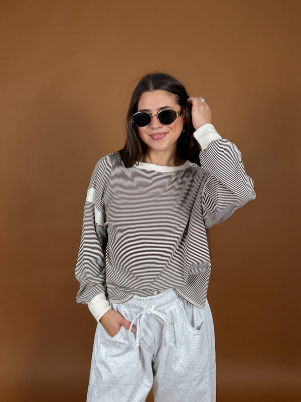 Back At It Stripe Top