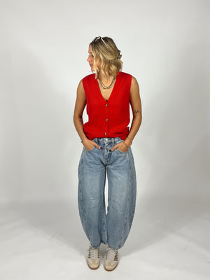 Mimosa Red Sweater Vest
