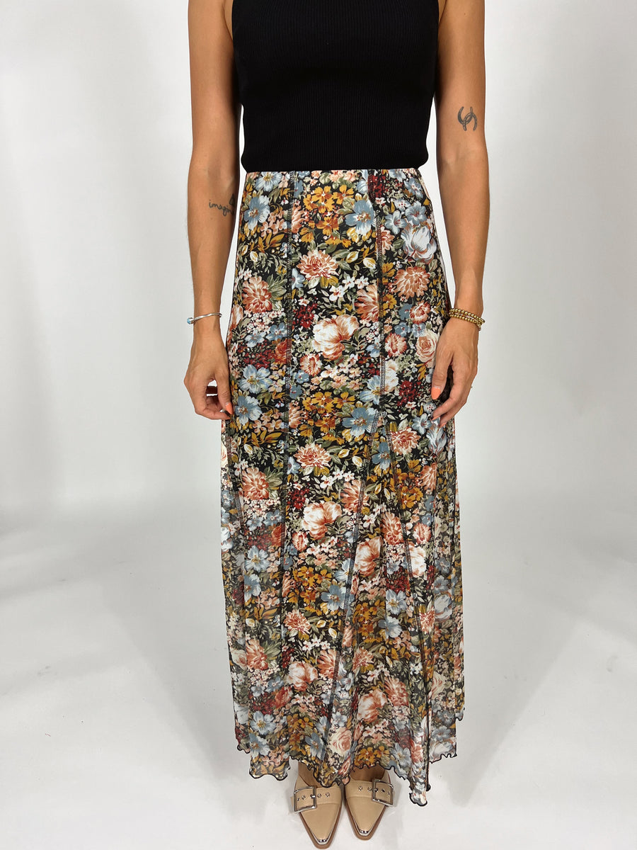 Wild Rose Mesh Skirt