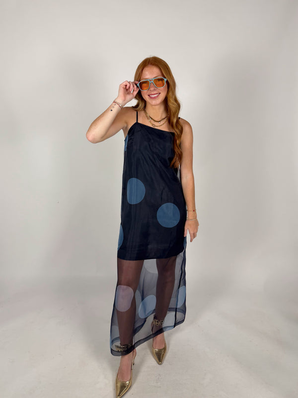 Midnight Confetti Sheer Maxi