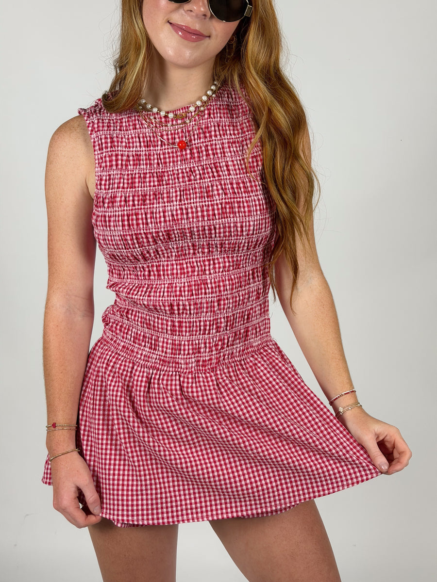 Palm Springs Smocked Romper