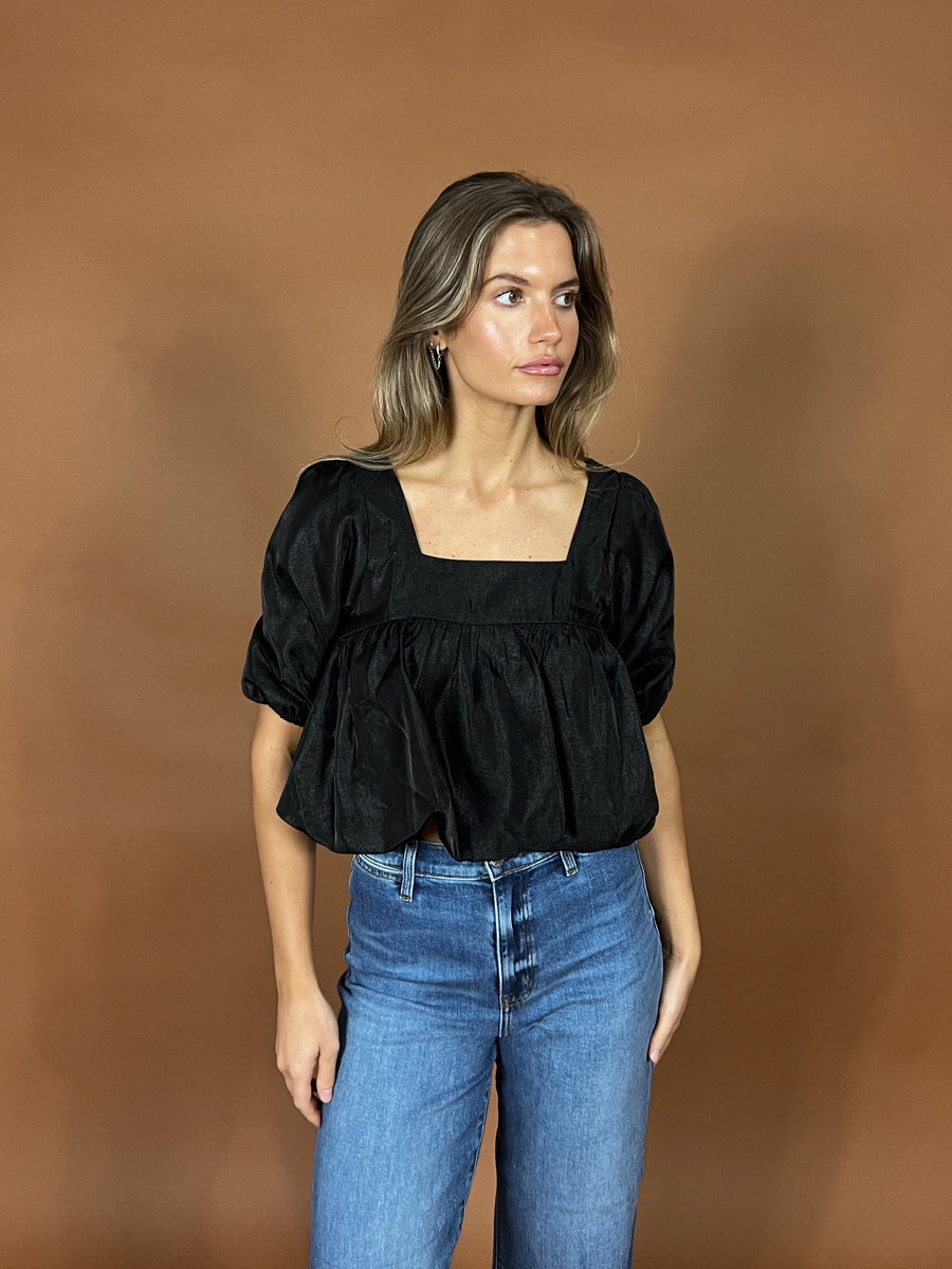 Going Out Bubble Crop Top