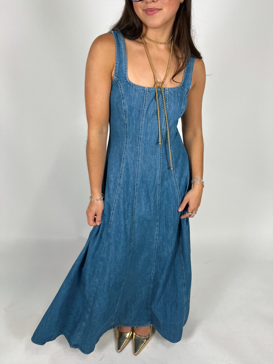 Palmer Denim Maxi Dress
