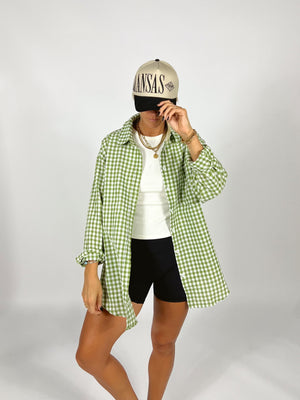 Oversize Gingham Button Down