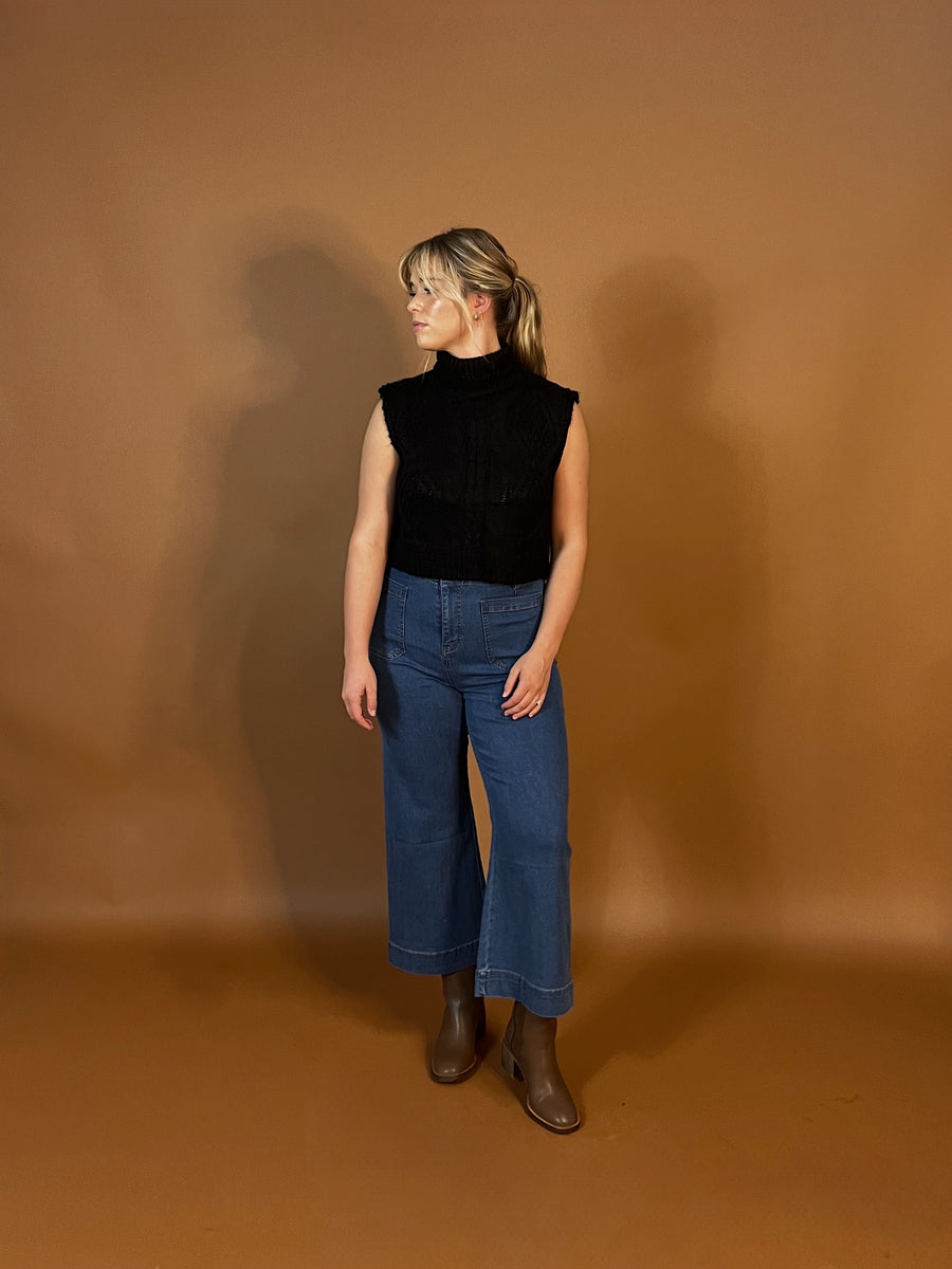 Lucca Cropped Turtleneck Sweater