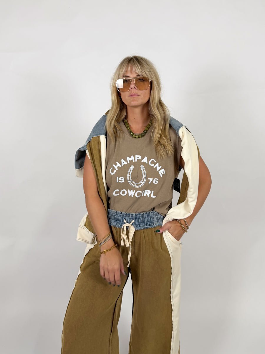 Champagne Cowgirl Muscle Tee