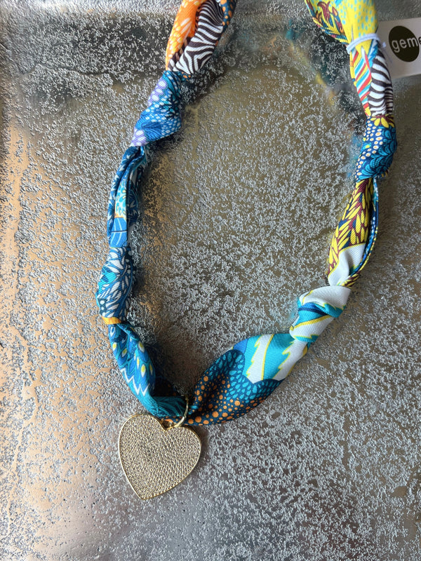 Leah Heart Scarf Necklace