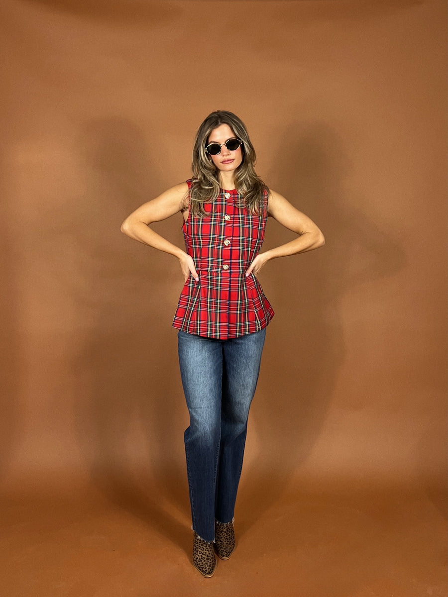 Clueless Code Plaid Vest