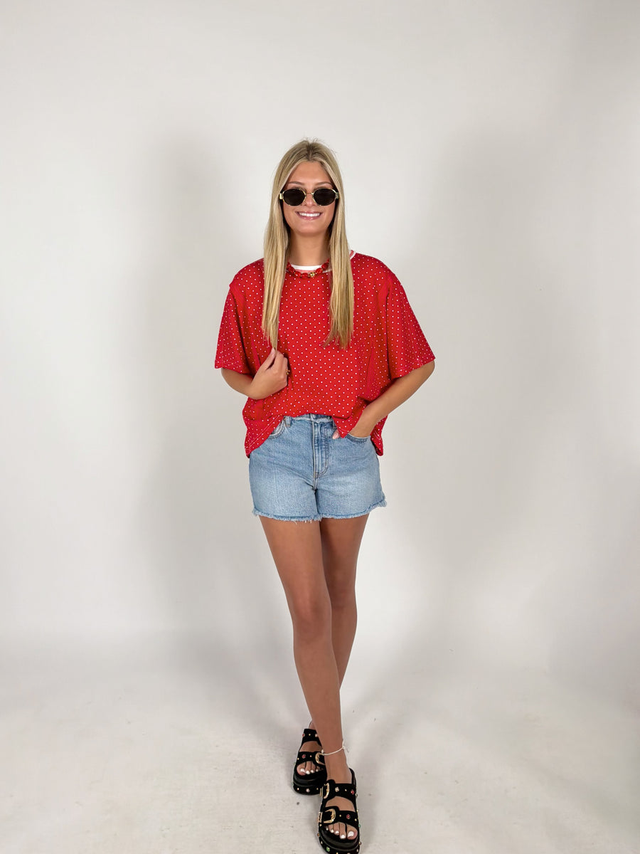 Lucy Polka Dot Oversize Top