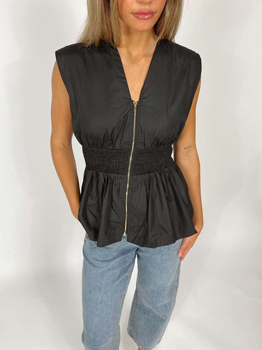 Haven Gold Zipper Tank
