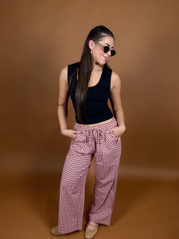 Working Overtime Plaid Pants